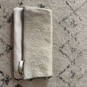 Clare V faux hide/ cow skin clutch